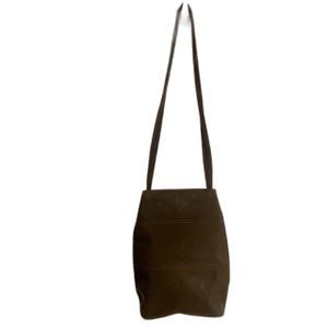 Vintage 90s Nine West Brown Paneled Bucket Bag